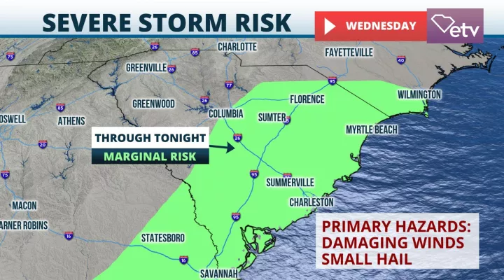 Severe Storm Risk over South Carolina