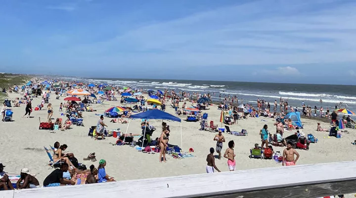 Beachgoers returned to Isle of Palms the weekend of May 16, 2020, after restrictions were lifted.