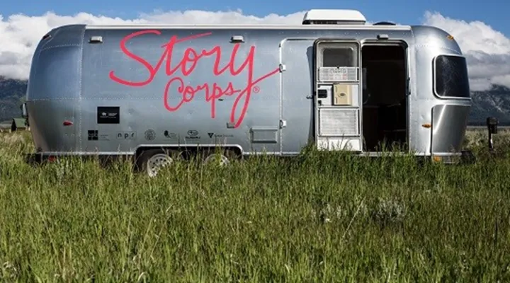image of storycorps airstream trailer