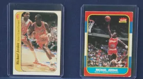 Appraisal: 1986 Fleer Michael Jordan Sticker & Rookie Card: asset-mezzanine-16x9