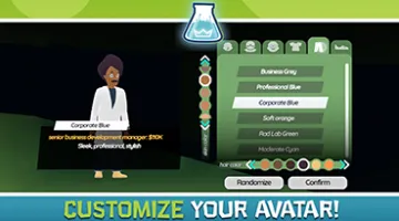 graphic showing the words "Customize Your Avatar" and some avatar options