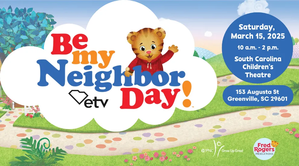 graphic for SCETV's Be My Neighbor Day March 15, 2025