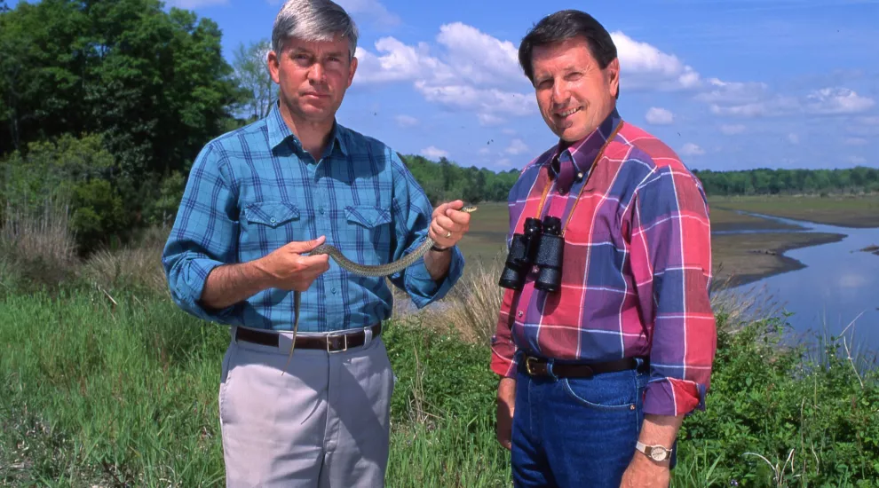 Rudy Mancke and Jim Welch, hosts of NatureScene