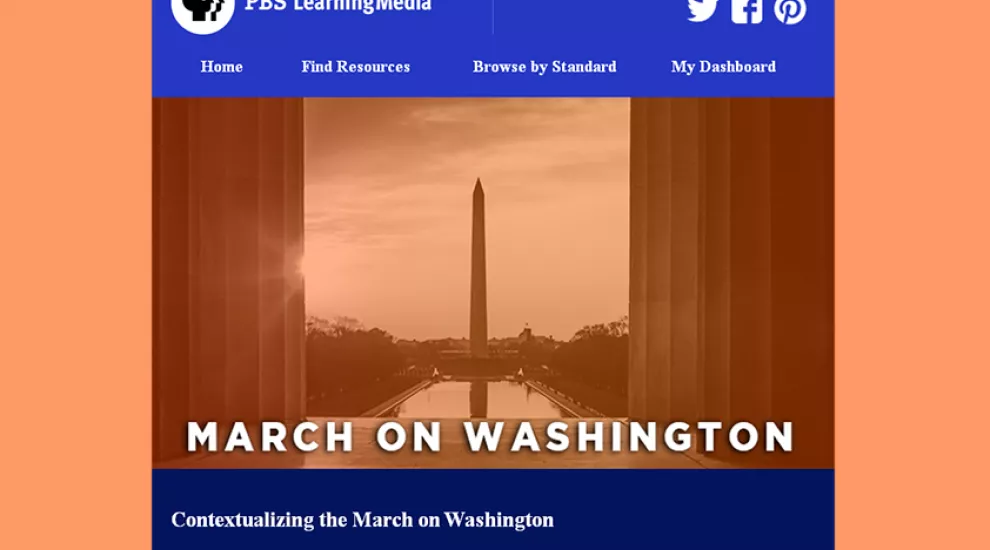 Image from PBS LearningMedia - March on Washington