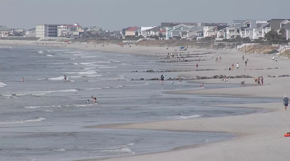 The South Carolina shoreline in Garden City.