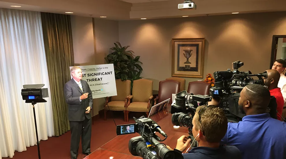 Sen. Lindsey Graham in Columbia on Aug. 15, 2017.