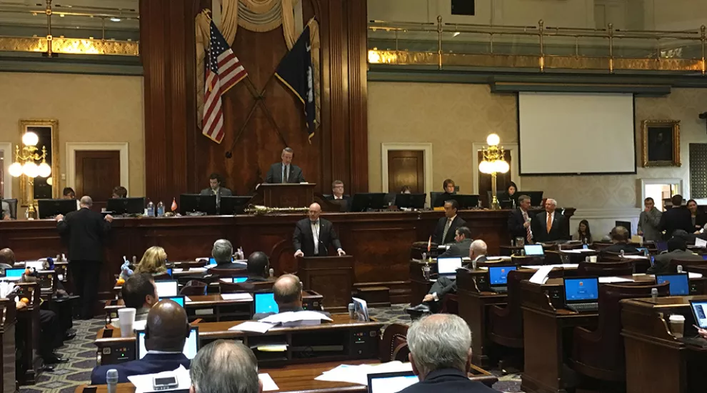 Rep. Alan Clemmons, R-Myrtle Beach, discusses his anti-Semitism bill on the floor of the S.C. House on March 9, 2017.