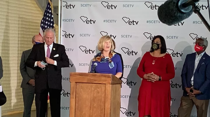 State Superintendent of Education Molly Spearman announces an additional investment in datacasting technology with SCETV