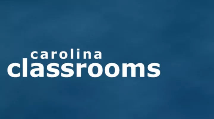 graphic with the words 'Carolina Classrooms'