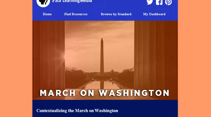 Image from PBS LearningMedia - March on Washington
