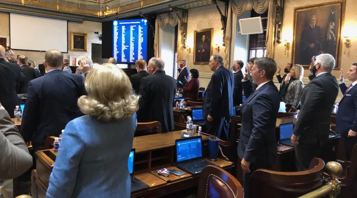 Members of the South Carolina House of Representatives taking their oaths of office last month.