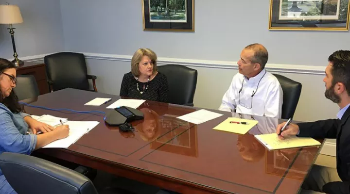  File photo of South Carolina Election Commission Director Marci Andino, second from left, meeting with commissioners.