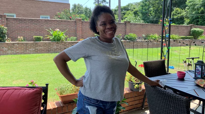  Kimberley Lackland is riding out her time between apartments with her parents. But she's looking forward to 'a fresh start' in her new apartment with her son.