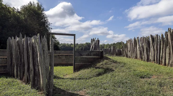  The stockade fort at Ninety-Six National Historic Site, South Carolina.