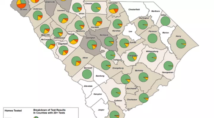  Map of Raon levels in SC homes