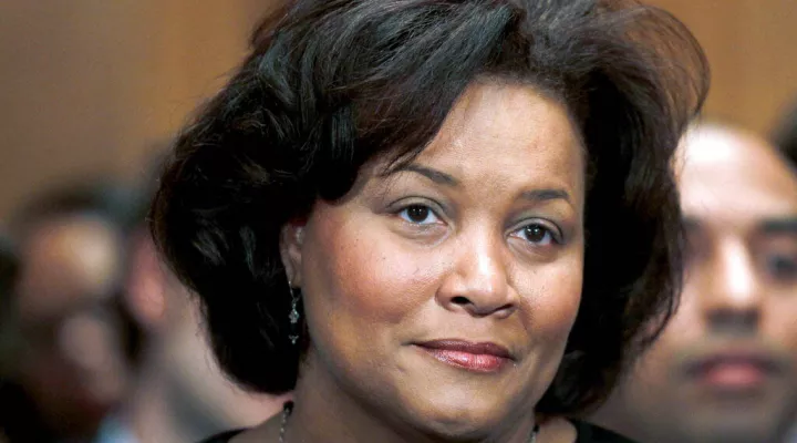 FILE - Judge J. Michelle Childs, who was nominated by President Barack Obama to the U.S. District Court, listens during her nomination hearing before the Senate Judiciary Committee on Capitol Hill in Washington, April 16, 2010. President Joe Biden has already narrowed the field for his first U.S. Supreme Court pick. One potential nominee is Childs, currently a U.S. District Court Judge for Southern California, who has been nominated but not yet confirmed to serve on the U.S. Court of Appeals for the Distri…