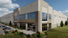  A rendition of Tesla's coming distribution center in Fountain Inn. The development marks the EV maker's first major investment in South Carolina
